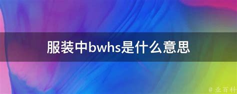 b w h 意思|三围中除了BWH还有个S是什么意思？